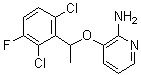 structure of CAS# 756520-67-9, [3-[1-(2,6-Dichloro-3-fluorophenyl)ethoxy]pyridin-2-yl]amine