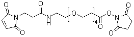 N-[15-[(2,5-二氧代-1-吡咯烷基)氧基]-15-氧代-3,6,9,12-四氧杂十五烷-1-基]-2,5-二氢-2,5-二氧代-1H-吡咯-1-丙酰胺分子结构 (CAS 756525-99-2)