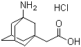 (3-氨基金刚烷-1-基)乙酸盐酸盐分子结构 (CAS 75667-94-6)
