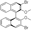(R)-3,3'-二溴-2,2-二甲氧基-1,1'-联萘分子结构 (CAS 75714-59-9)