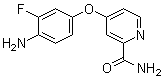 4-(4-氨基-3-氟苯氧基)吡啶-2-甲酰胺分子结构 (CAS 757251-54-0)