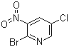 2-溴-5-氯-3-硝基吡啶分子结构 (CAS 75806-86-9)