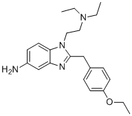 5-氨基-2-[(4-乙氧基苯基)甲基]-N,N-二乙基-1H-苯并咪唑-1-乙胺分子结构 (CAS 75821-80-6)