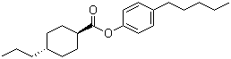 反式-4-丙基环己烷甲酸 4-戊基苯酯分子结构 (CAS 76025-60-0)