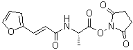 (S)-N-[2-[(2,5-二氧代-1-吡咯烷基)氧基]-1-甲基-2-氧代乙基]-3-(2-呋喃基)-2-丙烯酰胺分子结构 (CAS 76079-01-1)
