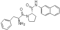 L-苯丙氨酰-N-2-萘基-L-脯氨酰胺分子结构 (CAS 76122-99-1)