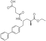 结构式 CAS# 761373-05-1, (alphaS,gammaR)-gamma-[(3-羧基-1-氧代丙基)氨基]-alpha-甲基-[1,1'-联苯]-4-戊酸乙酯