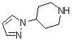 4-(1H-吡唑-1-基)哌啶分子结构 (CAS 762240-09-5)