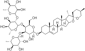重楼皂甙 E分子结构 (CAS 76296-73-6)