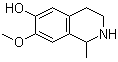 7-甲氧基-1-甲基-1,2,3,4-四氢异喹啉-6-醇分子结构 (CAS 76419-97-1)