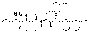 L-亮氨酰-L-缬氨酰-N-(4-甲基-2-氧代-2H-1-苯并吡喃-7-基)-L-酪氨酰胺分子结构 (CAS 76524-85-1)