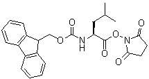 N-[芴甲氧羰基]-L-亮氨酸琥珀酰亚胺基酯分子结构 (CAS 76542-83-1)