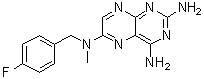 N6-[(4-氟苯基)甲基]-N6-甲基-2,4,6-蝶啶三胺分子结构 (CAS 76551-40-1)