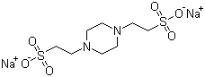 1,4-哌嗪二乙磺酸二钠盐分子结构 (CAS 76836-02-7)