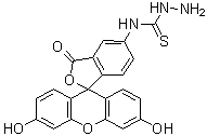 荧光素-5-硫代氨基甲酰肼分子结构 (CAS 76863-28-0)
