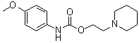 (4-甲氧基苯基)氨基甲酸 2-(1-哌啶基)乙基酯分子结构 (CAS 76875-82-6)