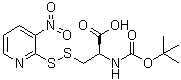 N-(叔丁氧羰基)-S-(3-硝基-2-吡啶硫基)-L-半胱氨酸分子结构 (CAS 76880-29-0)