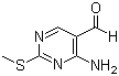 4-氨基-2-甲硫基嘧啶-5-甲醛分子结构 (CAS 770-31-0)
