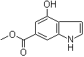 结构式 CAS# 77140-48-8, 4-羟基-1H-吲哚-6-羧酸甲酯