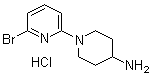 1-(6-溴-2-吡啶基)-4-哌啶胺盐酸盐分子结构 (CAS 77145-50-7)
