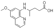 8-(3-羧基-1-甲基丙基氨基)-6-甲氧基喹啉分子结构 (CAS 77229-68-6)
