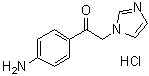 1-(4-氨基苯基)-2-(1H-咪唑-1-基)乙酮单盐酸盐分子结构 (CAS 77234-69-6)