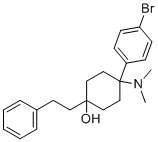 structure of CAS# 77239-98-6, Bromadol;4-(4-bromophenyl)-4-(dimethylamino)-1-(2-phenylethyl)cyclohexan-1-ol