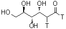 2-脱氧-D-阿拉伯糖己糖-1,2-C-t<sub>2</sub>分子结构 (CAS 77252-38-1)