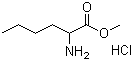2-氨基己酸甲酯盐酸盐分子结构 (CAS 77300-48-2)