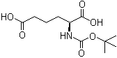 N-叔丁氧羰基-L-高谷氨酸分子结构 (CAS 77302-72-8)