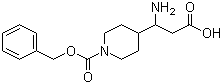 3-(N-Cbz-4-哌啶基)-3-氨基丙酸分子结构 (CAS 773123-81-2)