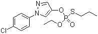 structure of CAS# 77458-01-6, Pyraclofos;O-[1-(4-Chlorophenyl)-1H-pyrazol-4-yl] O-ethyl S-propyl phosphorothioate