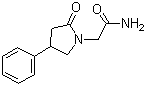 4-苯基-2-吡咯烷酮-1-乙酰胺分子结构 (CAS 77472-70-9)