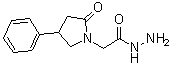 2-氧代-4-苯基-1-吡咯烷乙酸酰肼分子结构 (CAS 77472-71-0)