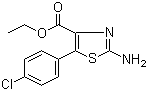 2-氨基-5-(4-氯苯基)噻唑-4-甲酸乙酯分子结构 (CAS 77505-89-6)