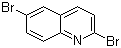 2,6-二溴喹啉分子结构 (CAS 77514-31-9)