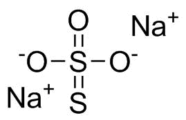 硫代硫酸钠分子结构 (CAS 7772-98-7)