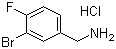 3-溴-4-氟苄胺盐酸盐分子结构 (CAS 77771-03-0)