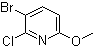 3-溴-2-氯-6-甲氧基吡啶分子结构 (CAS 777931-67-6)