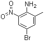 4-溴-2-甲基-6-硝基苯胺分子结构 (CAS 77811-44-0)