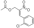 3-(2-氯苯基)-2-硝基-2-丙烯-1-醇乙酸酯分子结构 (CAS 77835-02-0)