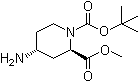 (2R,4R)-4-氨基-1,2-哌啶二甲酸 1-叔丁基 2-甲基酯分子结构 (CAS 778646-95-0)