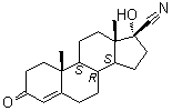 17alpha-Hydroxy-17beta-cyanoandrost-4-en-3-one molecular structure (CAS 77881-13-1)