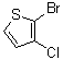 2-溴-3-氯噻吩分子结构 (CAS 77893-68-6)