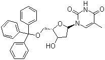 5'-O-三苯甲基胸苷分子结构 (CAS 7791-71-1)