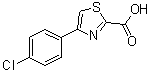 4-(4-氯苯基)-2-噻唑羧酸分子结构 (CAS 779320-20-6)
