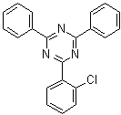 2-(2-氯苯基)-4,6-二苯基-1,3,5-三嗪分子结构 (CAS 77989-14-1)
