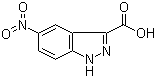5-硝基吲唑-3-羧酸分子结构 (CAS 78155-76-7)