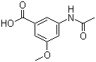 结构式 CAS# 78238-03-6, 3-甲氧基-5-乙酰基氨基苯甲酸
