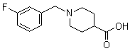 1-[(3-Fluorophenyl)methyl]-4-piperidinecarboxylic acid molecular structure (CAS 783298-62-4)